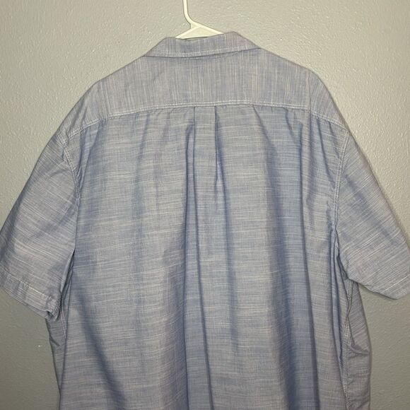 U.S. Polo Assn. Blue White Pin Stripes Full Button Up Collared Shirt Size 4XLT - Picture 10 of 11